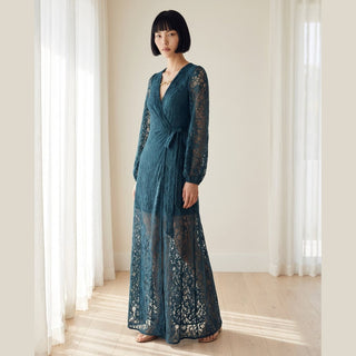 Catalina Black Lace Caftan