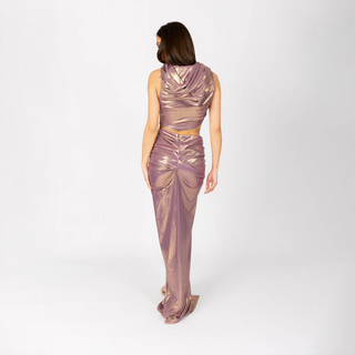 Eva Blouse Pink Lavender Model
