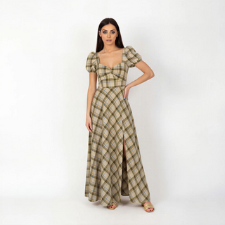 Nicky Yellow Plaid Model