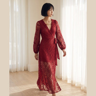 Catalina Black Lace Caftan