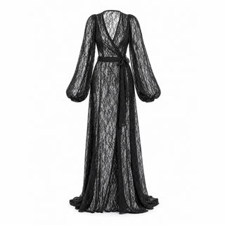 Catalina Black Lace Caftan