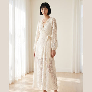 Catalina Black Lace Caftan